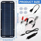 12V 30W Solar Panel Charger for Car RV Boat (Waterproof, Portable)