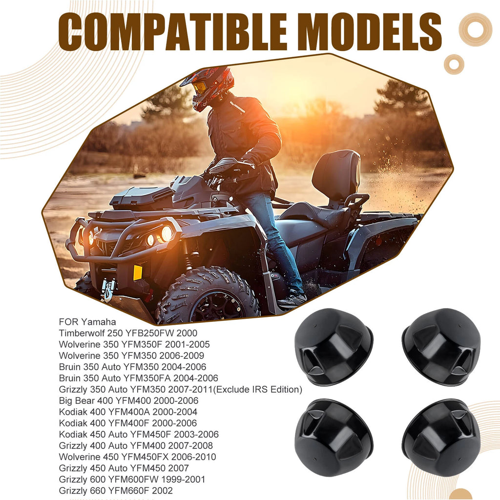 4X Wheel Center Cap for Yamaha Timberwolf 250 (2000) 5GT-2512A-00-00