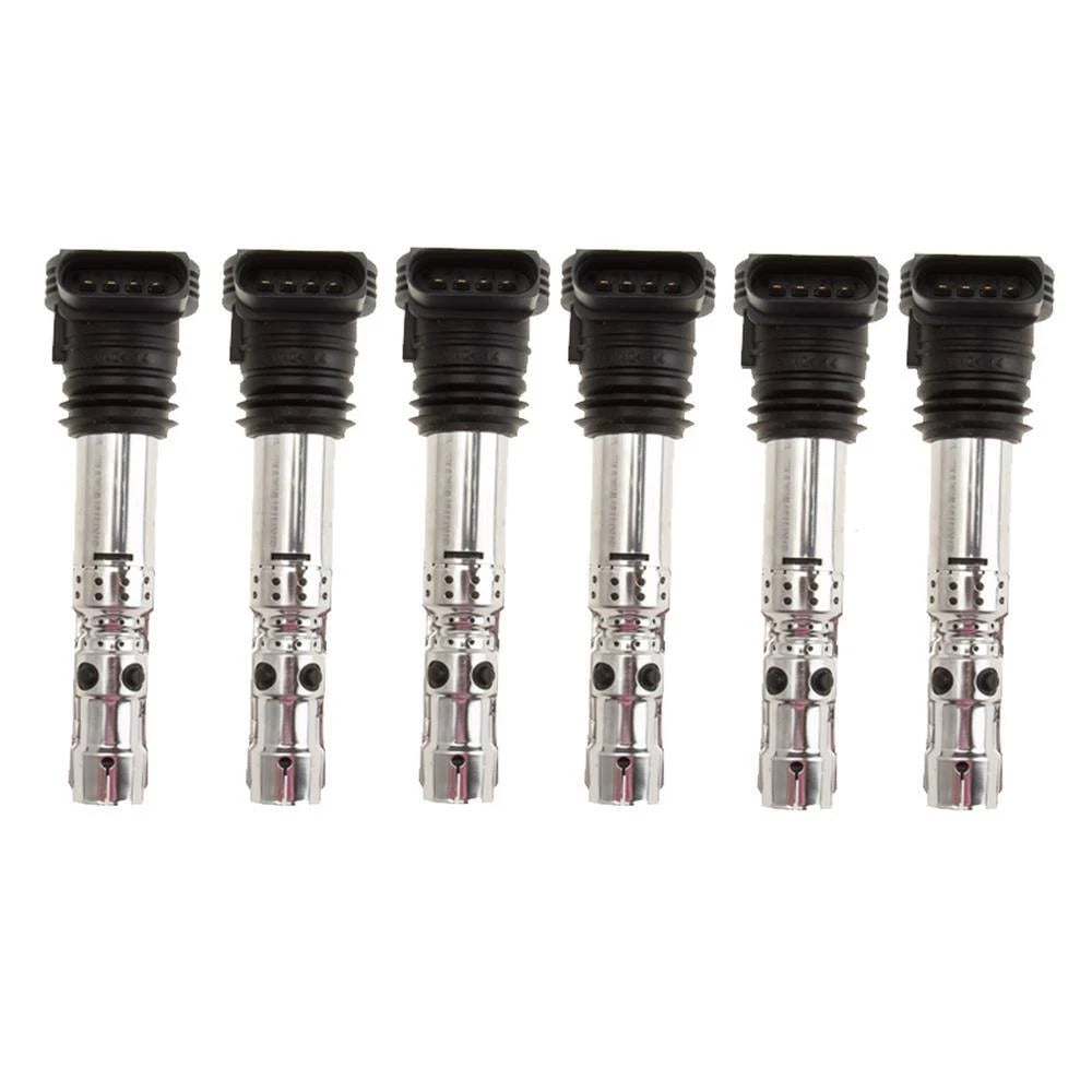 Set of 6 Ignition Coils for Audi A6 Quattro Allroad 2.7L V6 Turbo (1998–2005)