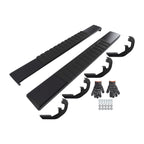 Set of 2 Black 6" Side Step Boards for Chevrolet Silverado GMC Sierra HD (2019–2025)