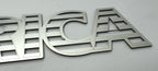 Adhesive Emblem Decal Polished Stainless MERICA for Cars and Trucks (Universal)