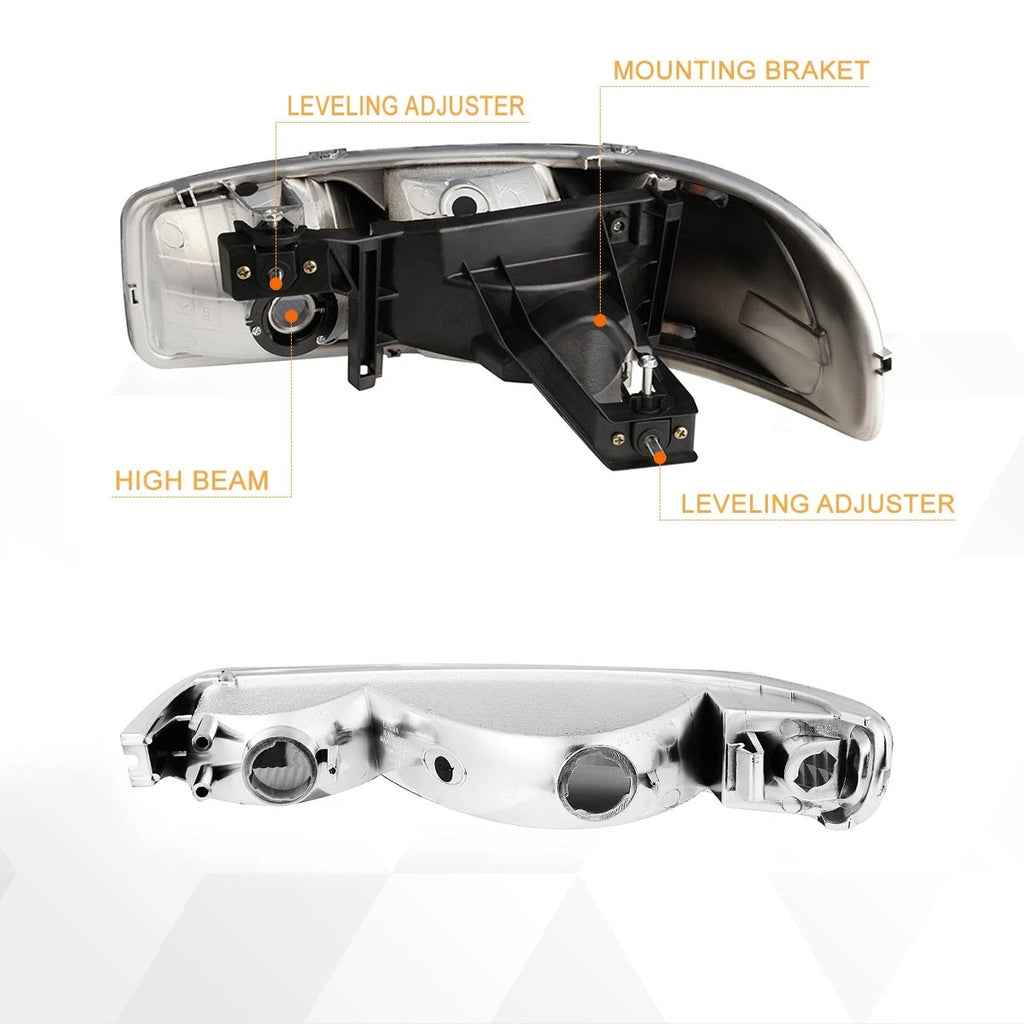 LED DRL Headlight with Bumper Signal Lamps for GMC Sierra/Yukon (1999–2007)