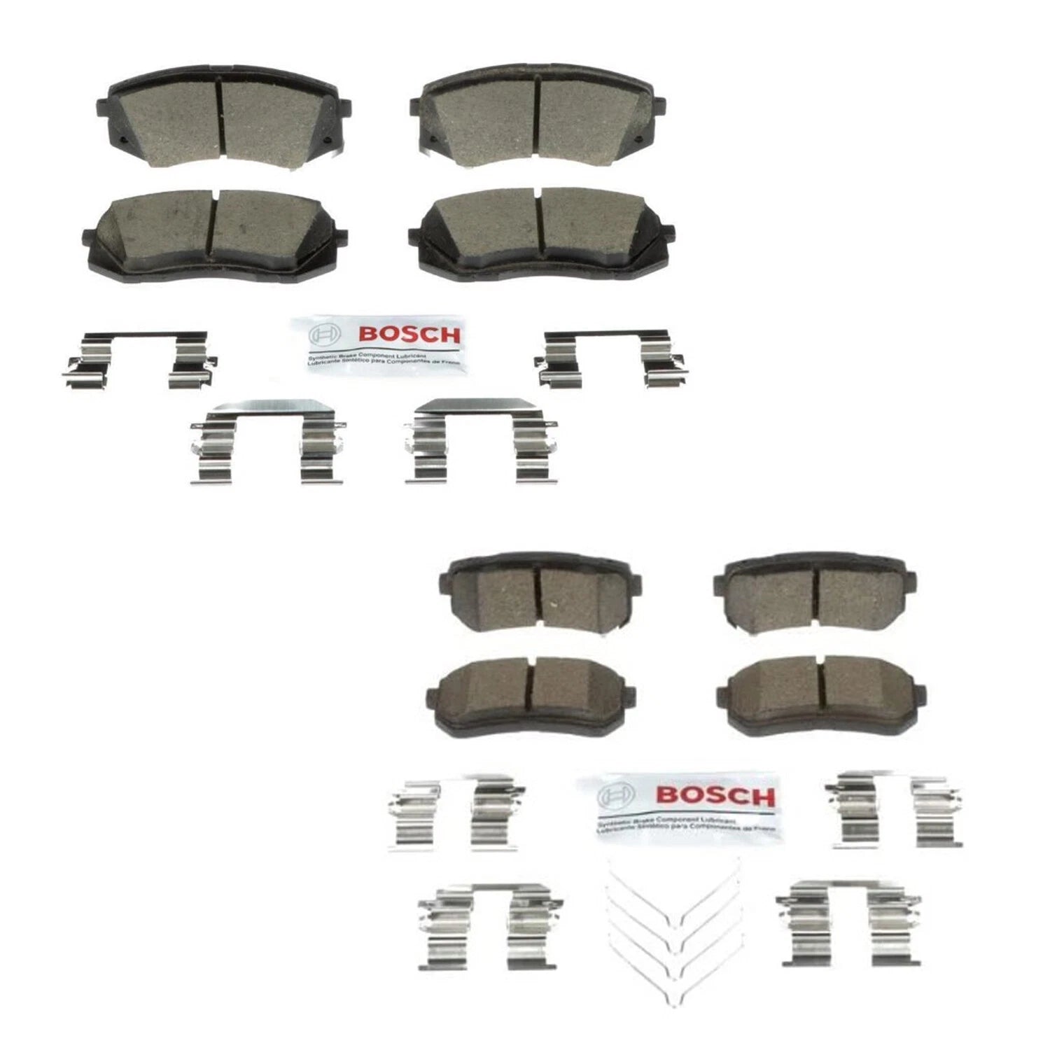 Set of 4 Bosch Quietcast Ceramic Disc Brake Pads for Hyundai Sonata (2016–2019)