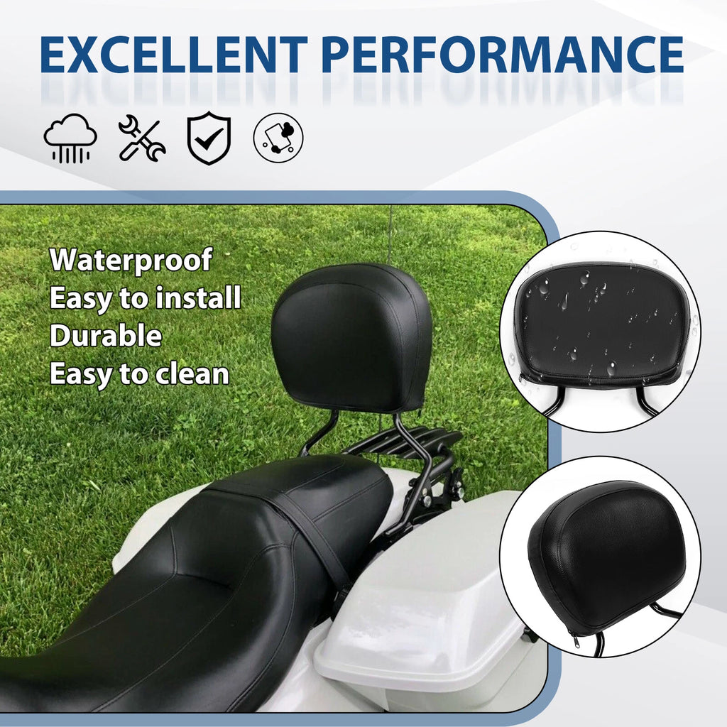 Passenger Backrest Sissy Bar + Docking Hardware Kit for Harley Road Glide (2014–2024)