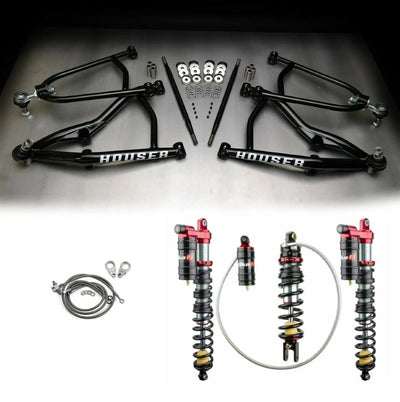 +1 XC Long Travel Elka Legacy Front Rear Shocks Suspension Kit for TRX450R (2004–2009)