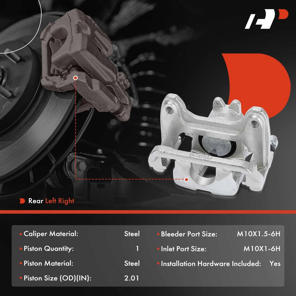 Pair Rear Brake Calipers with Bracket for Chevrolet Silverado Colorado
