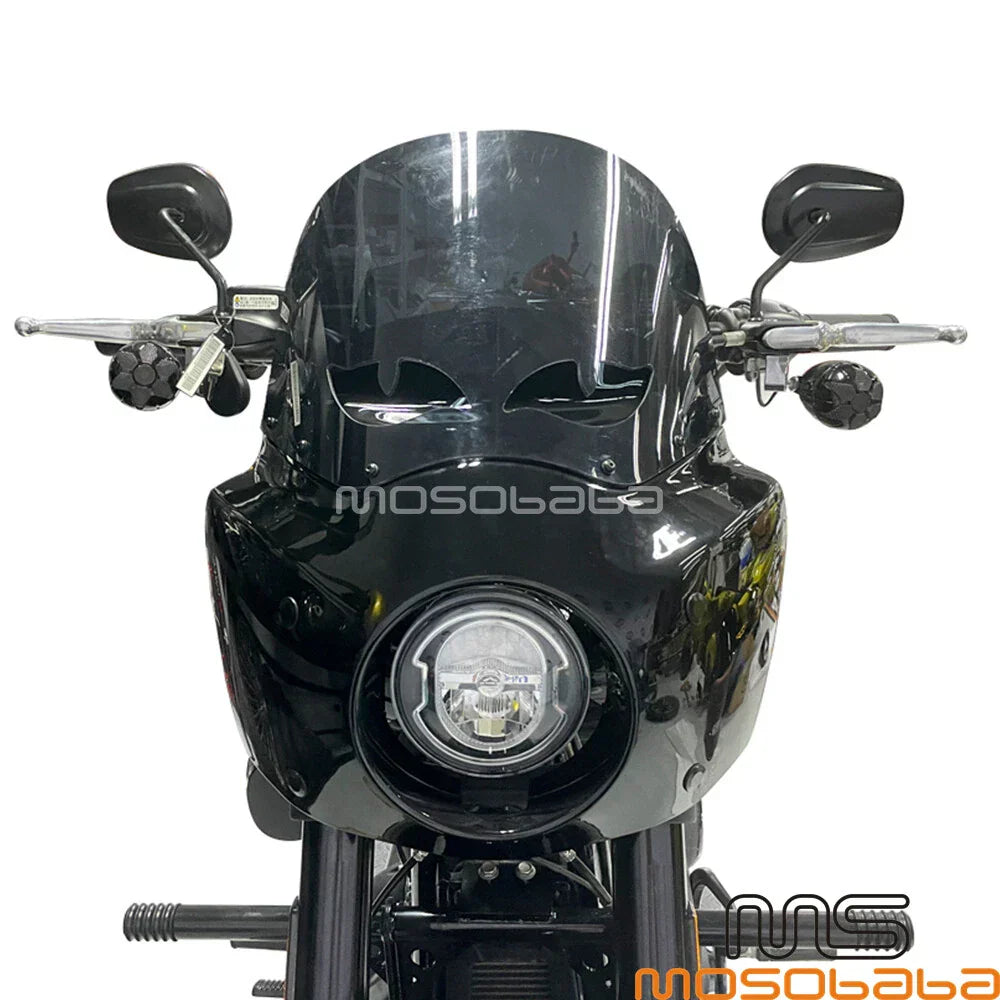 Headlight Fairing Windshield Kit w/Extension Blocks for Harley