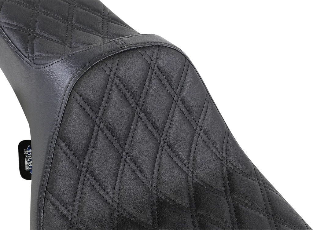 Extended Reach Predator III Seat for Harley Davidson (2000–2023) - Black, Double Diamond