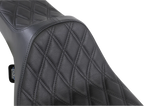 Extended Reach Predator III Seat for Harley Davidson (2000–2023) - Black, Double Diamond