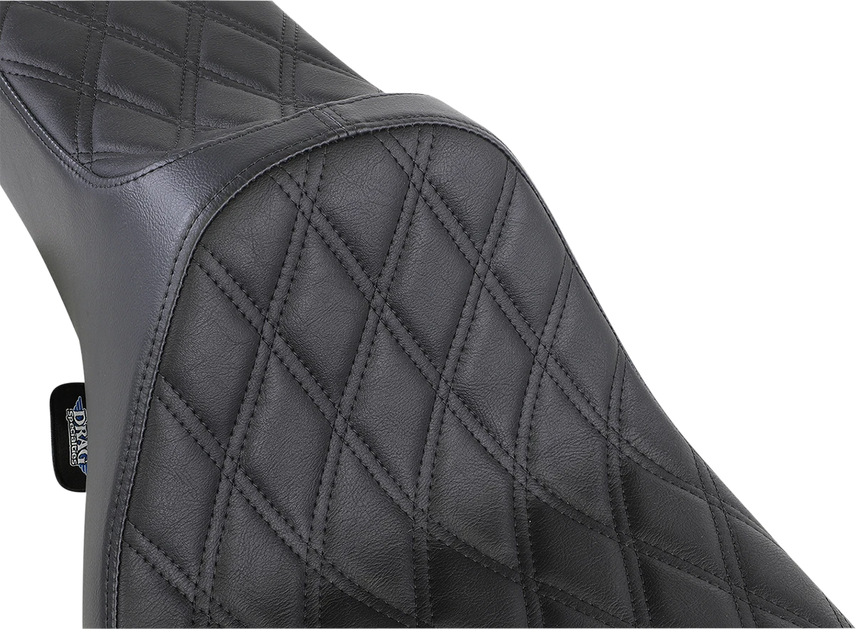 Extended Reach Predator III Seat for Harley Davidson (2000–2023) - Black, Double Diamond