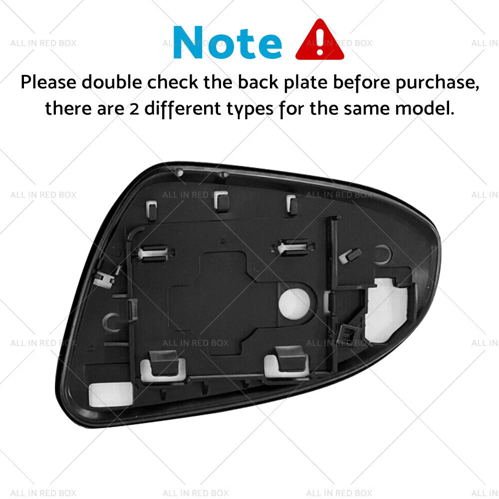 Right Side Mirror Glass with Back Plate for Toyota Yaris (2012–2019)