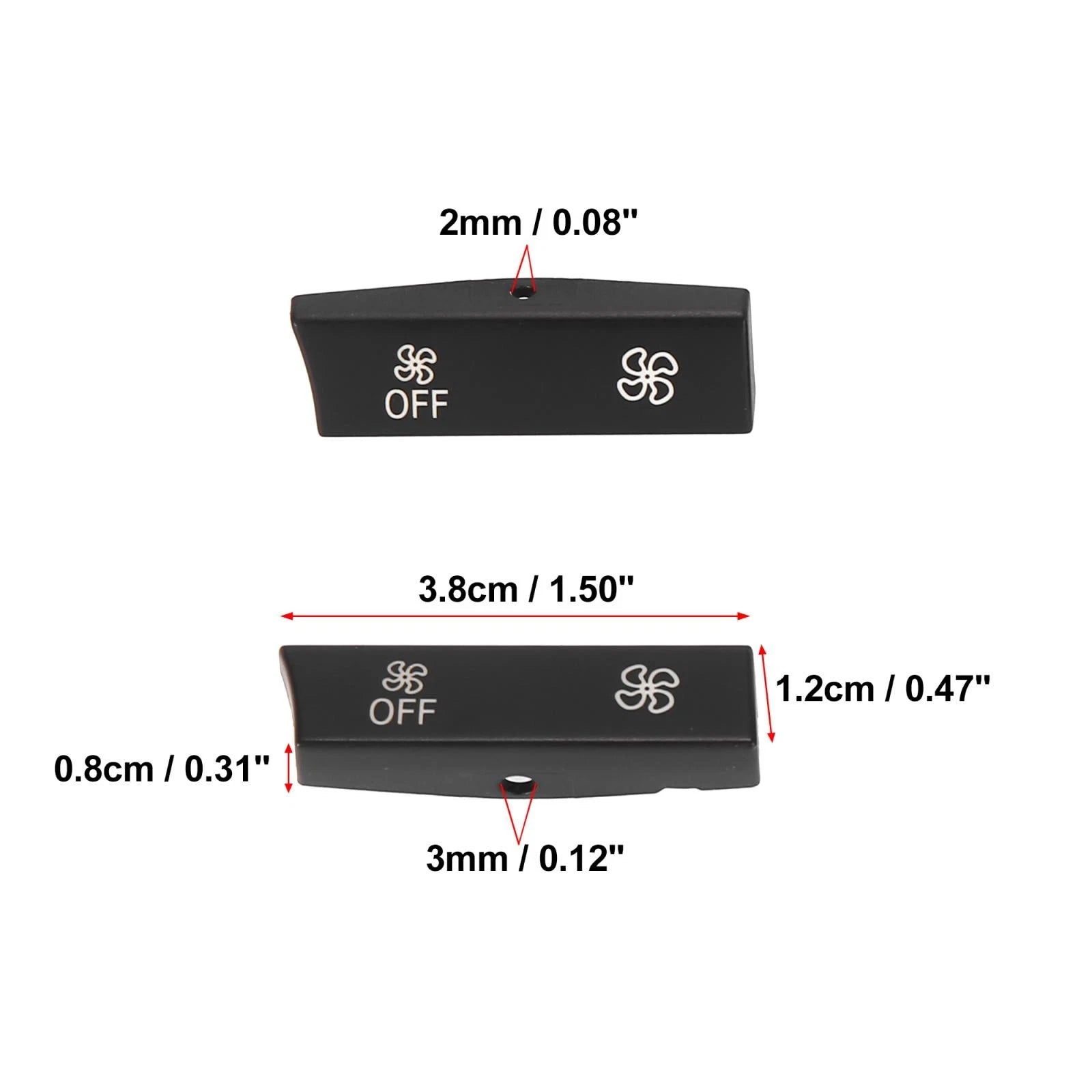 2pcs AC Climate Control Fan Speed Buttons for BMW 5 Series F07 F10 6 Series F06