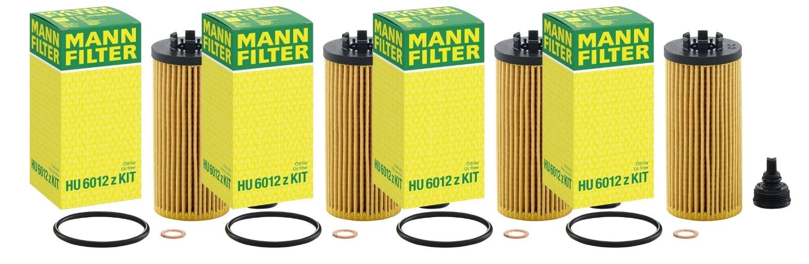 Set of 4 Engine Oil Filters for BMW F39 F44 F48 Mini F55 F56 F57 F60