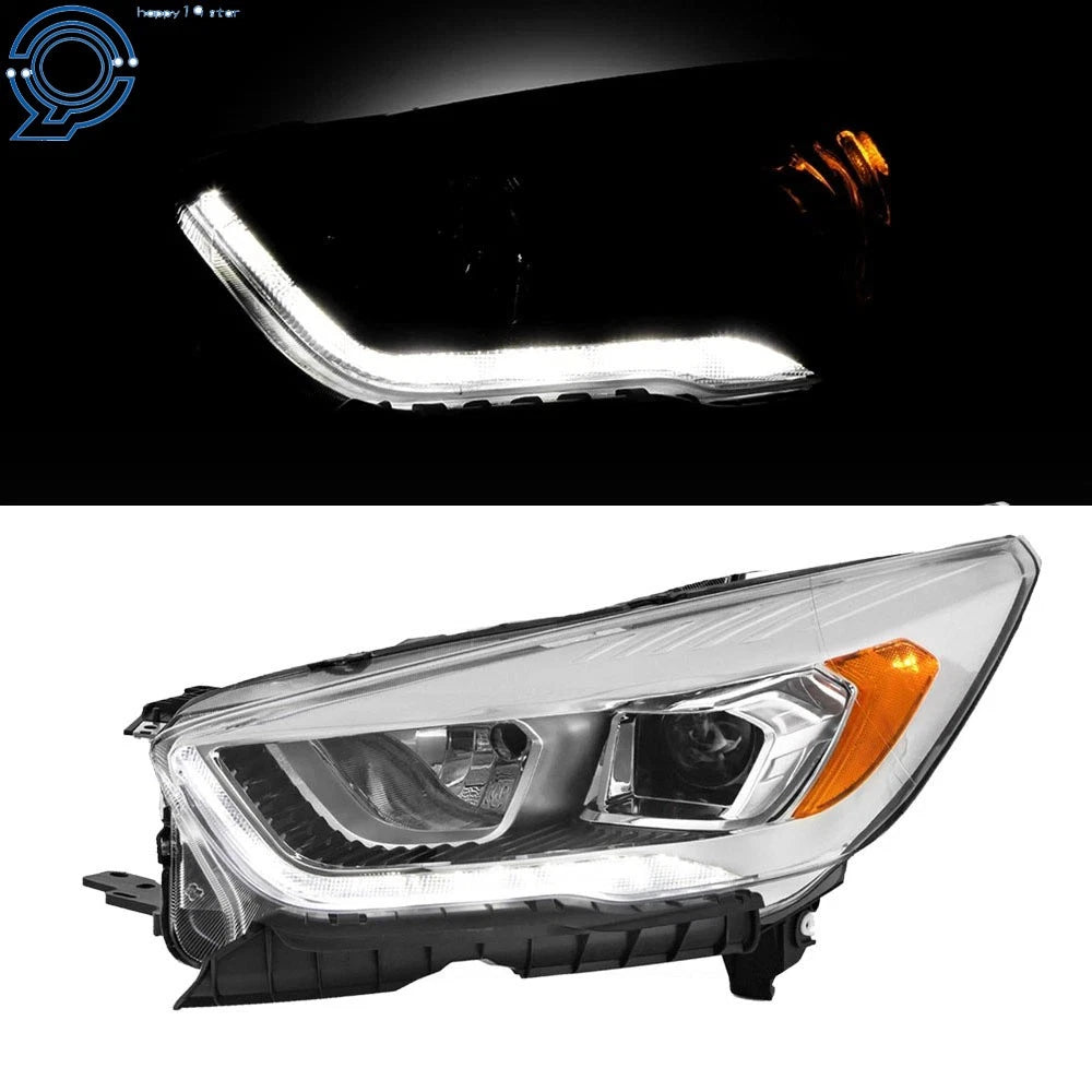 Halogen Headlight with LED DRL for Ford Escape (2017–2019) Left Chrome