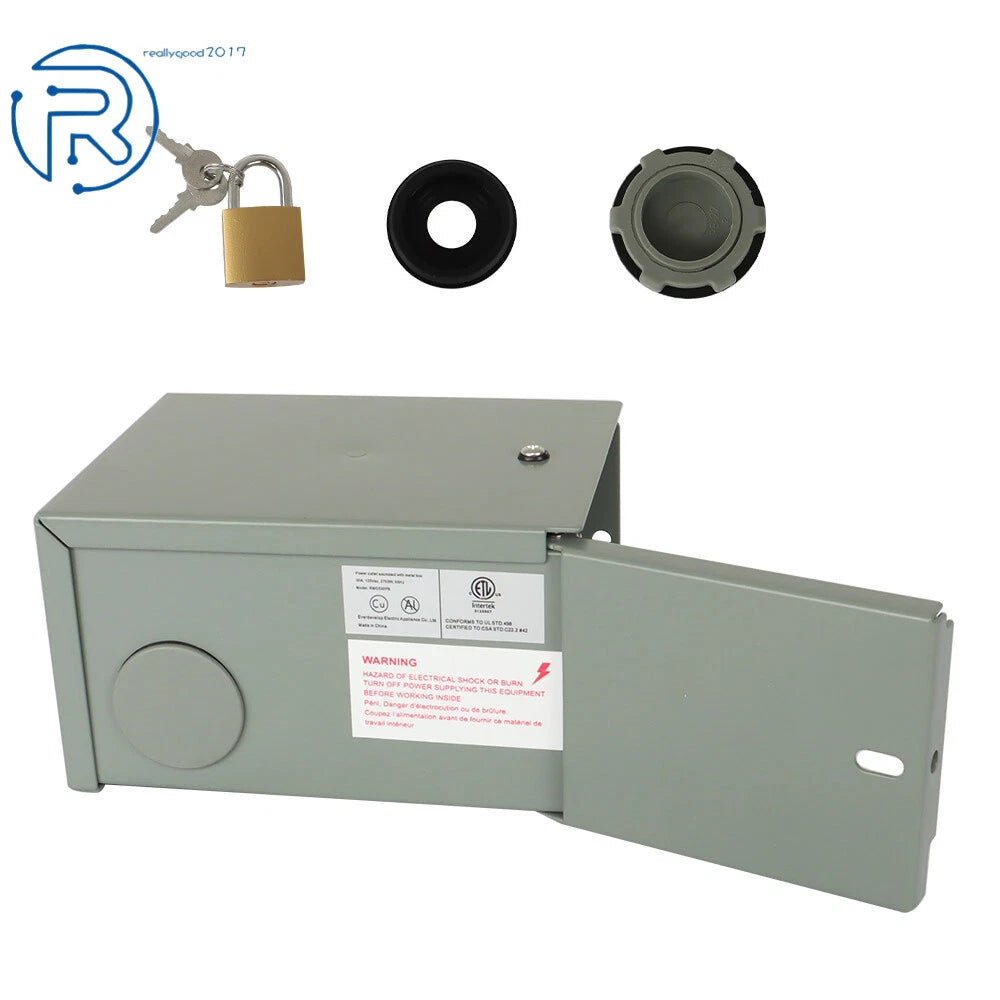 30 Amp RV Generator Inlet Box for NEMA Power Inlet (L5-30R)