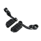 1-1/4" Engine Guards Long Angled Foot Pegs Rest Mount for Harley Touring