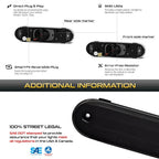 2PC Amber LED Smoke Front Fender Side Marker Lights for Mazda Miata MX-5