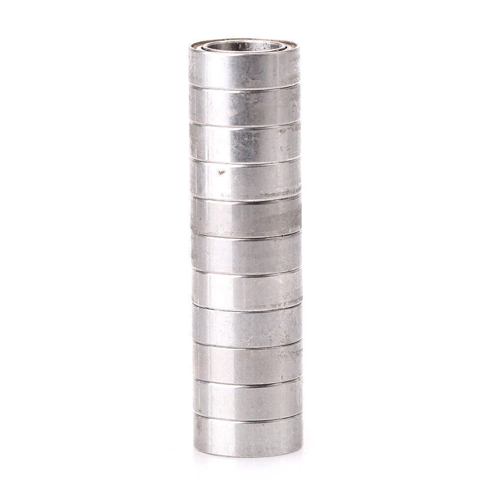 10pcs R168ZZ 1/4"x3/8"x1/8" ABEC1 Deep Groove Ball Bearing for Automotive