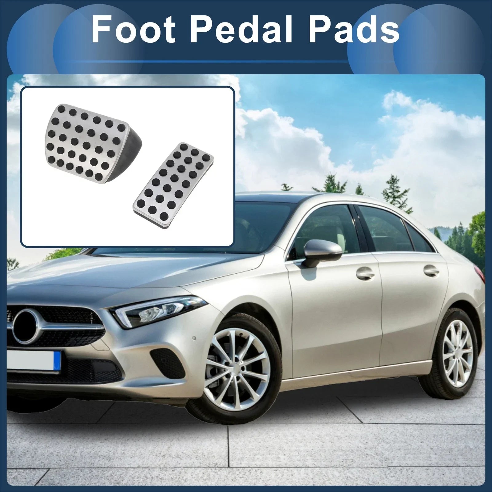 Automatic Footrest Pedals Cover for Mercedes Benz A Class (2013-2023)