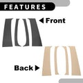 4 Pcs Car Pillar Window Trim for Dodge Ram 1500 (1994-2001) Black Carbon Fiber