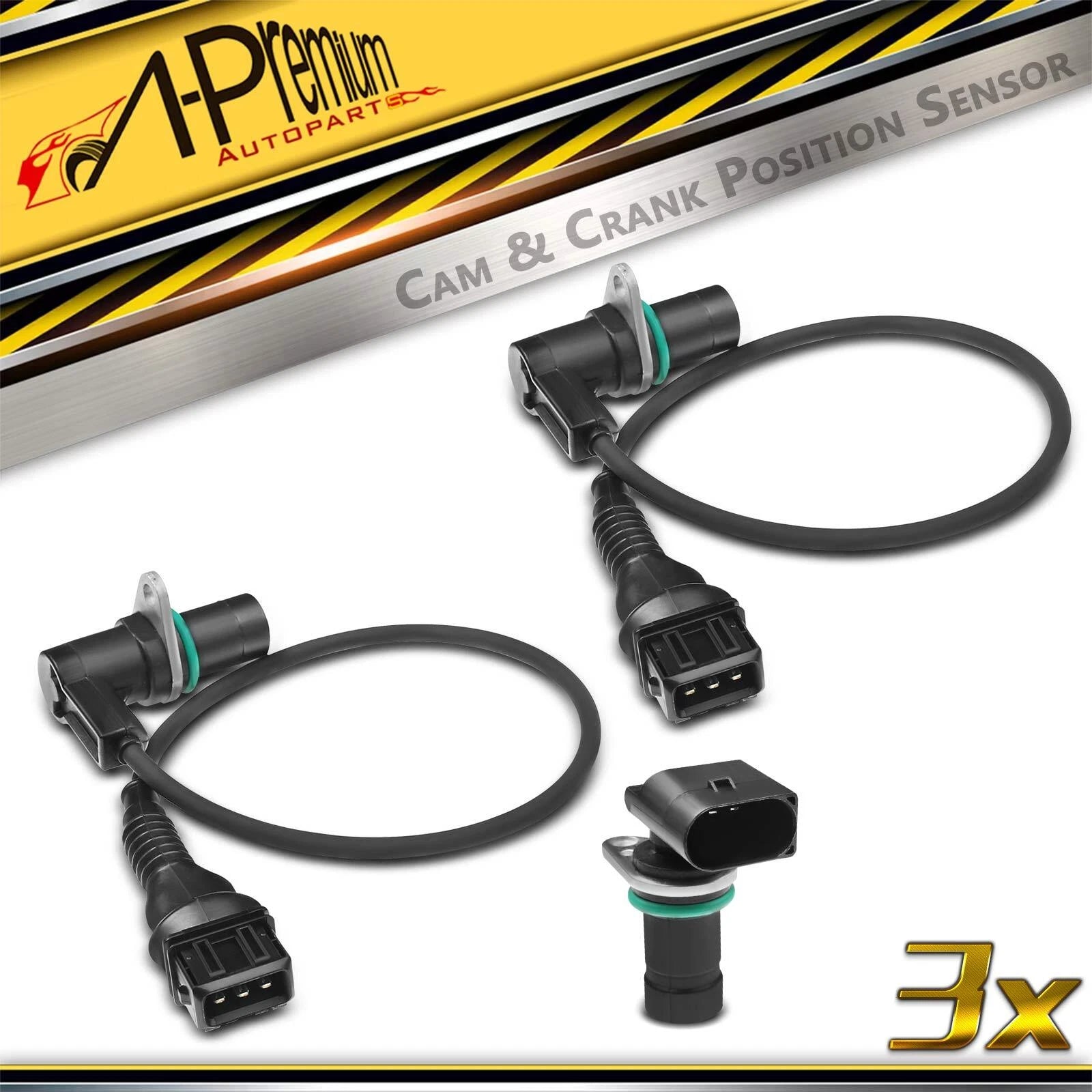 3X Camshaft & Crankshaft Position Sensors for BMW E36 323i 328is Z3 (1992–1999)