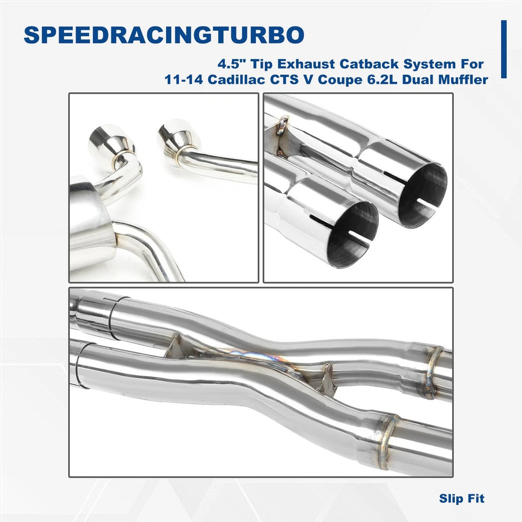 4.5" Tip Exhaust Catback System for Cadillac CTS V Coupe (2011–2014)