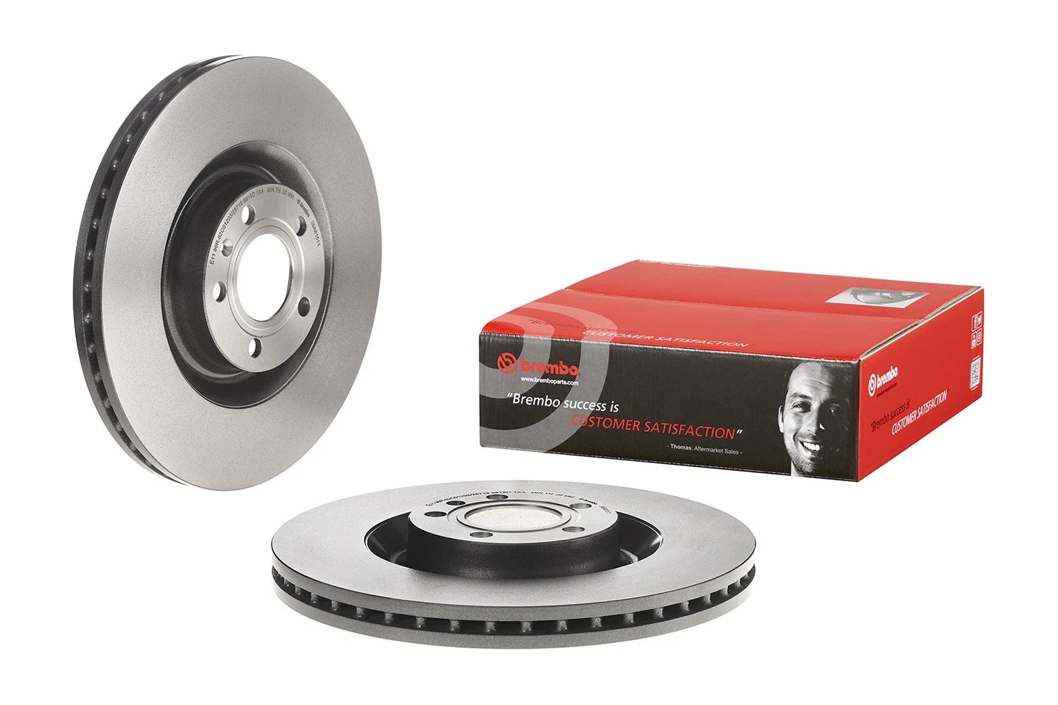 Brembo 345mm Coated Brake Disc Rotor for Audi S4 (2004–2009)