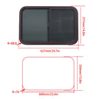 24" x 15" Horizontal Slider RV Window for Trailer with Screen