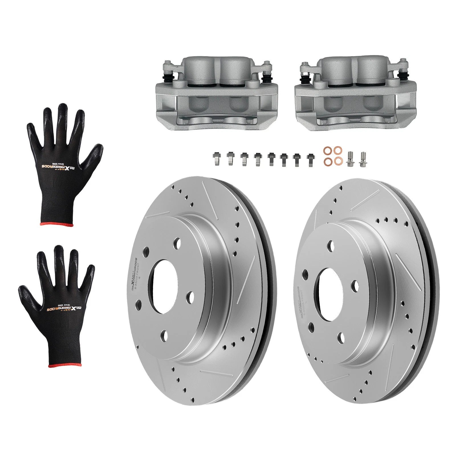 Set of 2 Front Brake Rotors + Calipers for Ram 1500 Classic (2019–2022) 53005