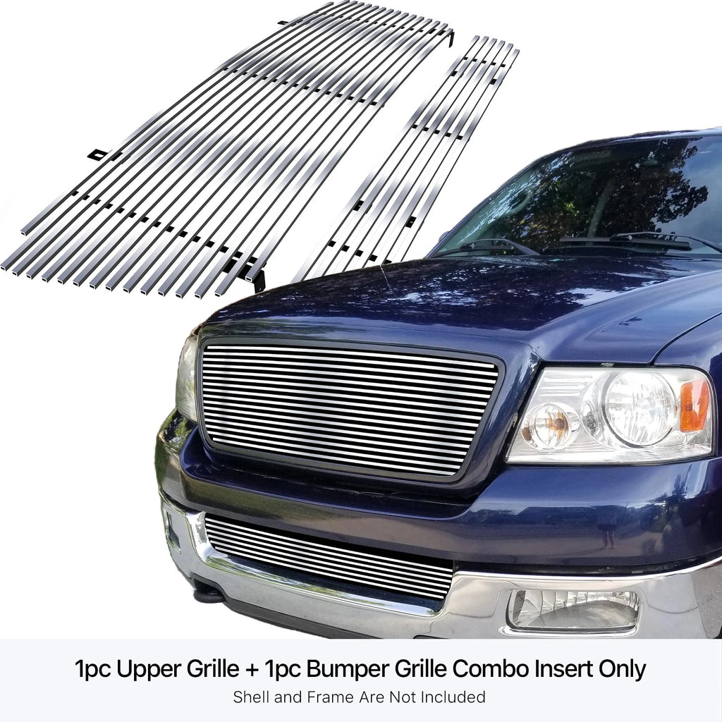 Stainless Polished Billet Grille Insert for Ford F-150 (2004-2005)