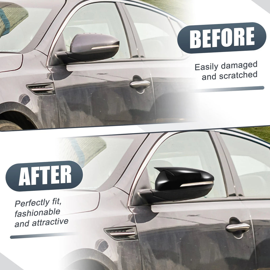 1 Pair Rearview Mirror Cover Overlay Gloss Black for Kia Optima K5 (2011–2015)