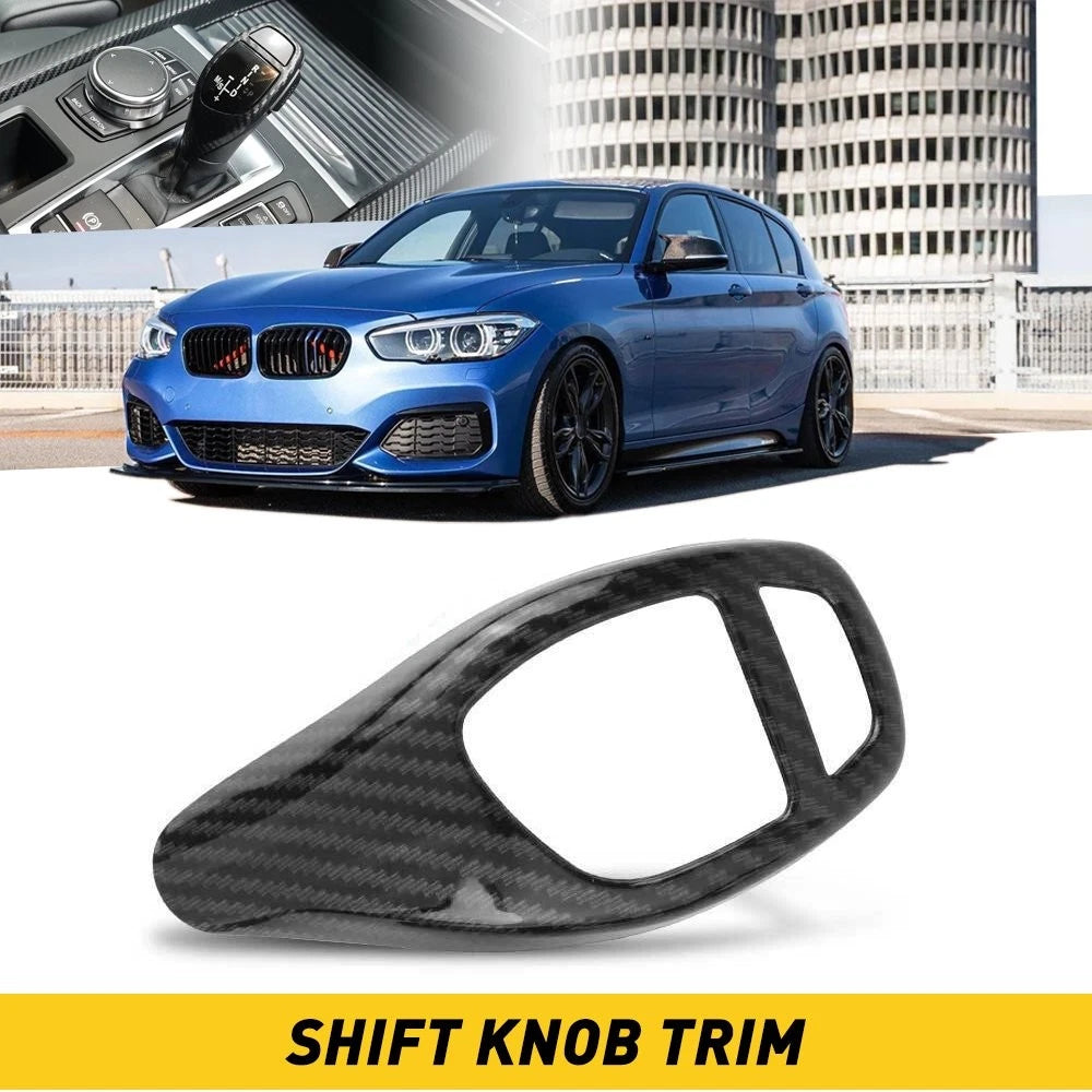 Carbon Fiber Gear Shift Knob Cover for BMW F20 F30 F10 F15 F25 X3 X5 (2012–2019)