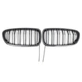 Glossy Black Front Kidney Grille with Light Strip for BMW 5-Series (2010-2016)