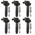 6X Ignition Coil + 6X Spark Plug for Ford Flex/Taurus V6 3.5L (2009–2016)