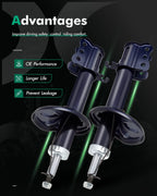 Set of 2 Rear Shocks Struts for Mazda 626 (1998–2002)