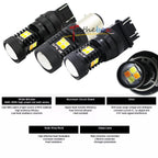 Set of 4 White/Amber DRL Turn Signal Parking Light Bulbs for GMC Sierra 1500 (2000–2014)