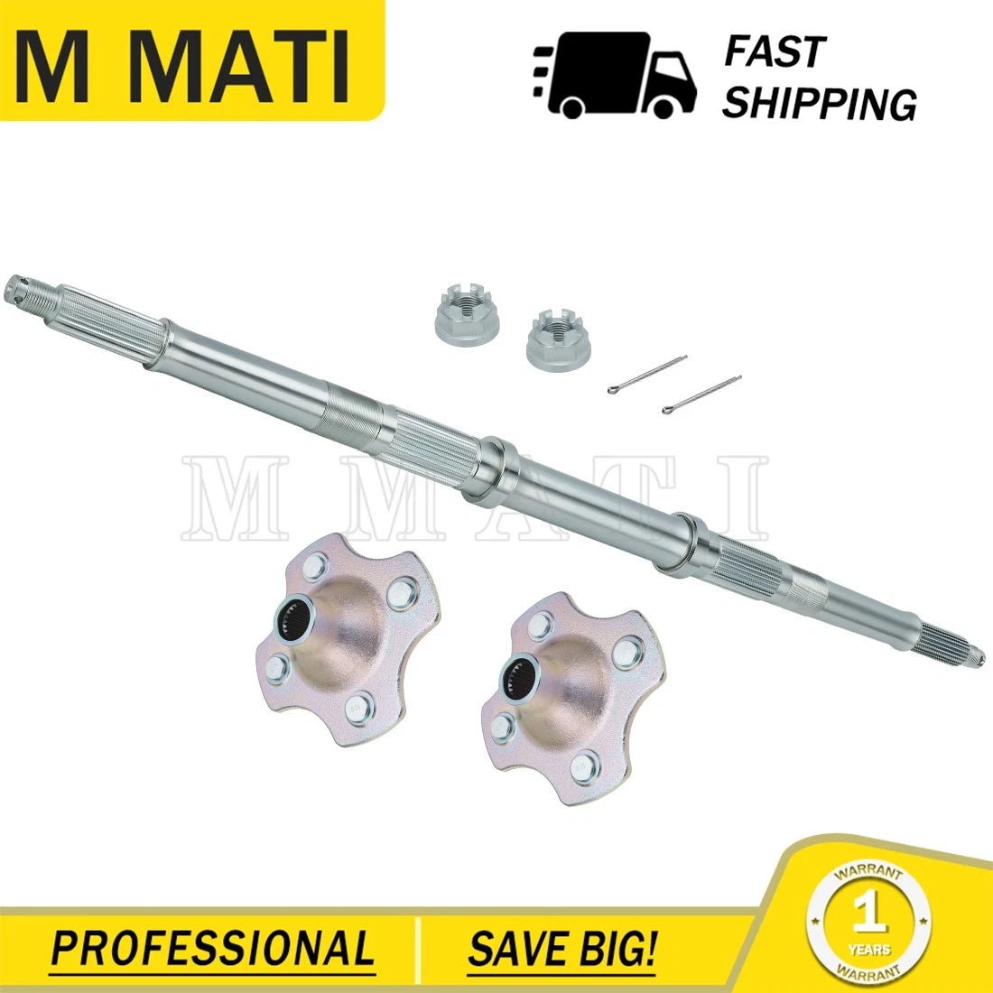Rear Axle Shaft with Wheel Hub for Honda TRX300 Fourtrax (1993–2000)