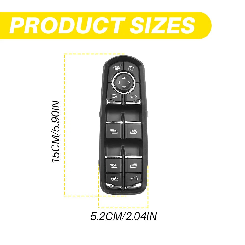 Driver Side Window Switch for Porsche Panamera Cayenne (2011–2018) 7PP959858AEDML H