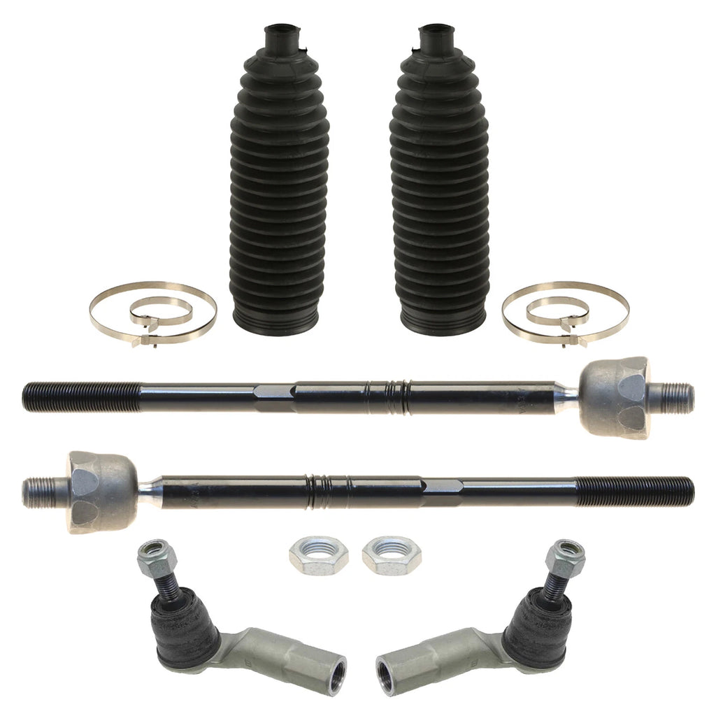 Set of 6 Inner Outer Tie Rod Ends & Bellows for Audi Q3 Quattro, VW Jetta, Passat