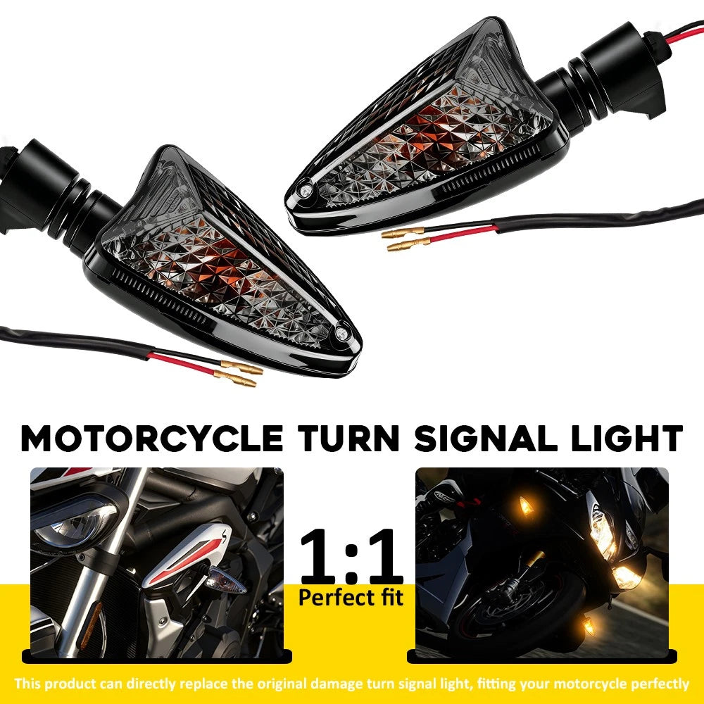 2X Smoke Lens Turn Signal Light for Triumph Daytona 675 (2006–2017)