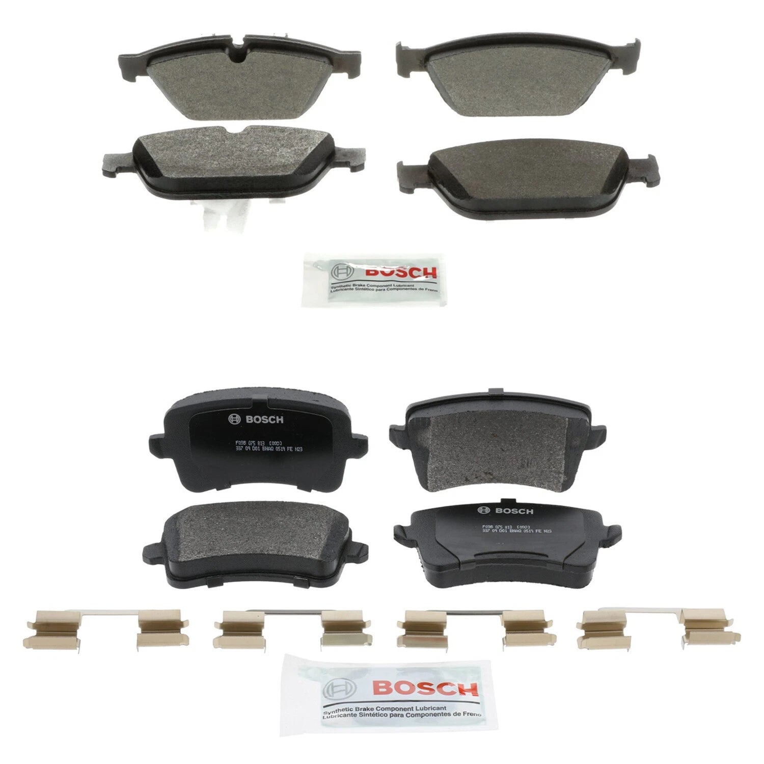 Set of 4 Bosch Quietcast Disc Brake Pads for Audi SQ5 (2016–2017)