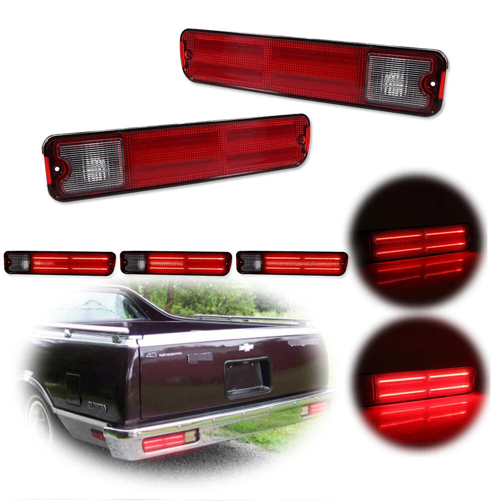 Set of 2 Rear Taillamps for Chevy El Camino Malibu GMC Caballero (1979–1987)