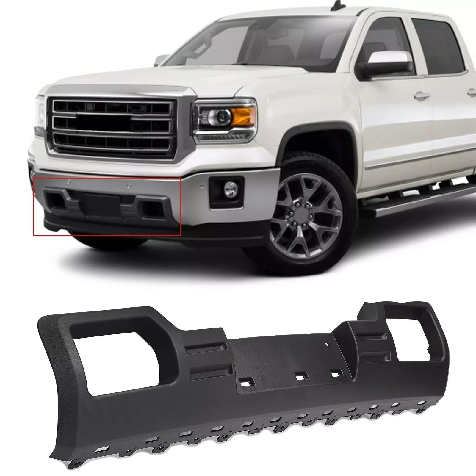 Front Lower Bumper Valance Panel Skid Plate for GMC Sierra 1500 (2014–2015)