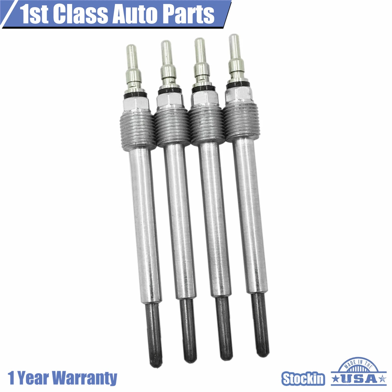 Set of 4 Diesel Glow Plugs for Ford Pickup Van Excursion (2004–2010)