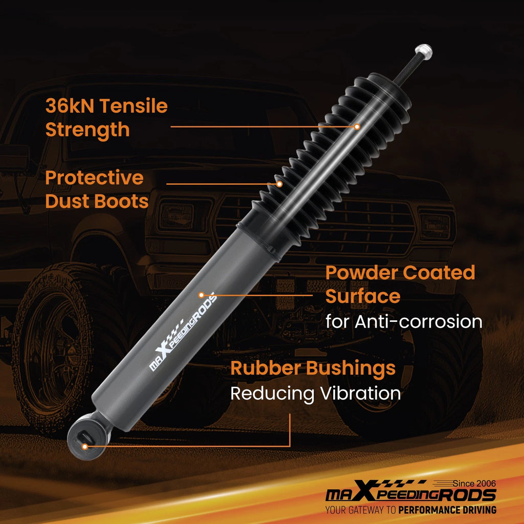 2X Front Lift Shocks for Ford F-150 (1997–2003) 2WD 3-4.5" Lift Nitrogen
