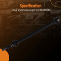 Propeller Drive Shaft Front for Hummer H2 V8 6.0L 6.2L (2003–2009) 938-101 65-9490