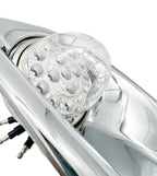 LH Fog Light Lamp Bezel with Amber LED Clear Lens for Kenworth T660 (2007–2017)