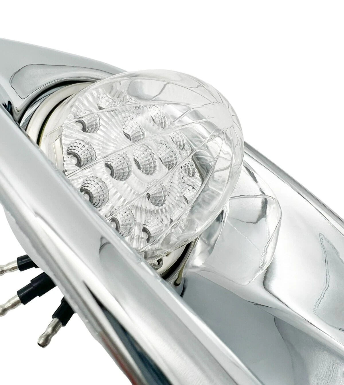 LH Fog Light Lamp Bezel with Amber LED Clear Lens for Kenworth T660 (2007–2017)