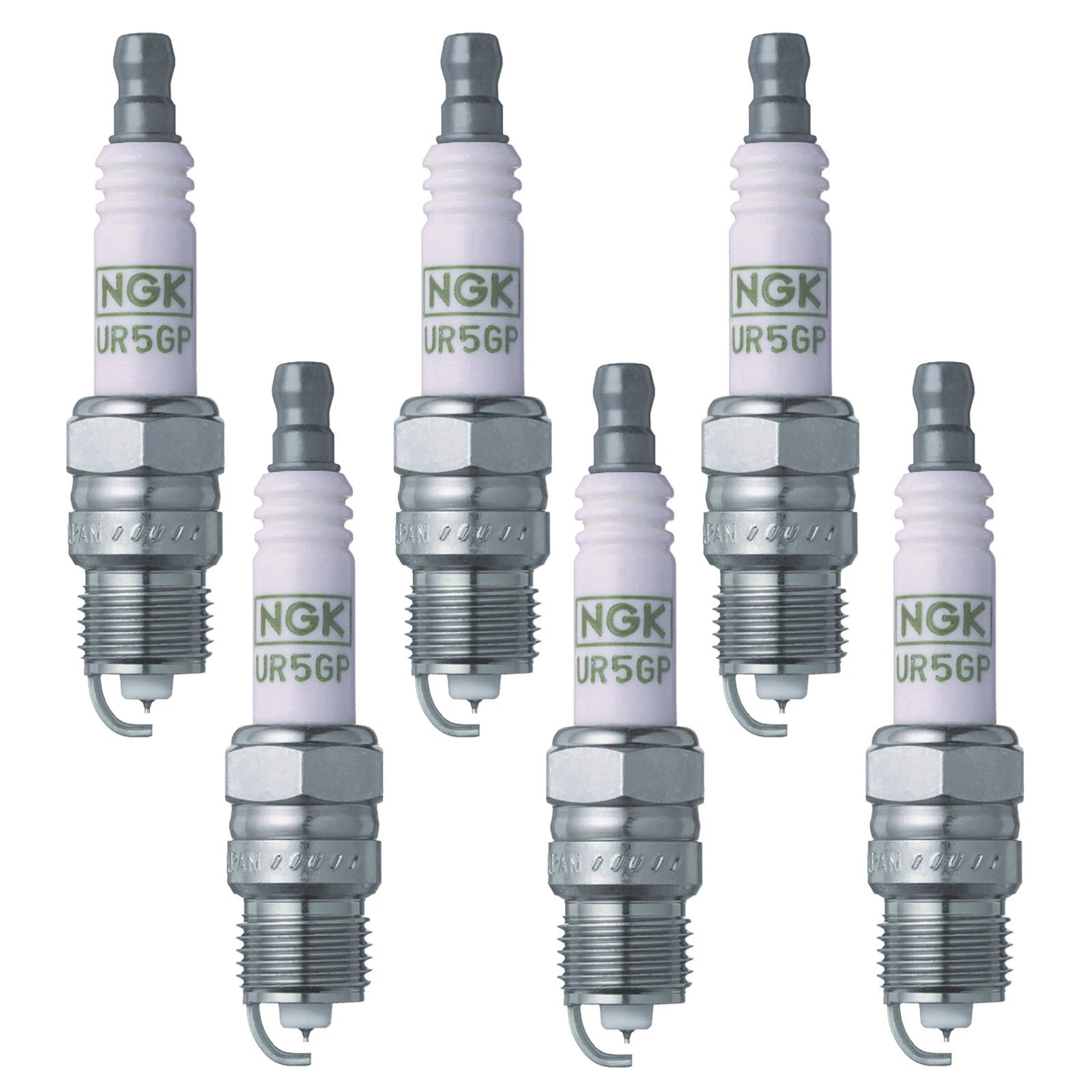 Set of 6 NGK 3547 UR5GP G-Power Platinum Spark Plugs for