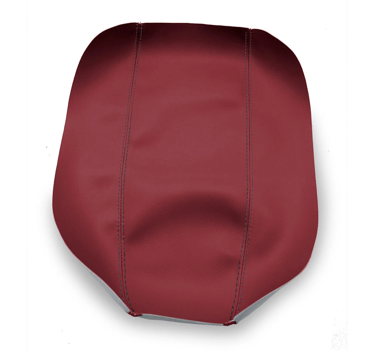 Leather Console Lid Armrest Cover for Ford Edge (2011–2020) Red Black Stitch